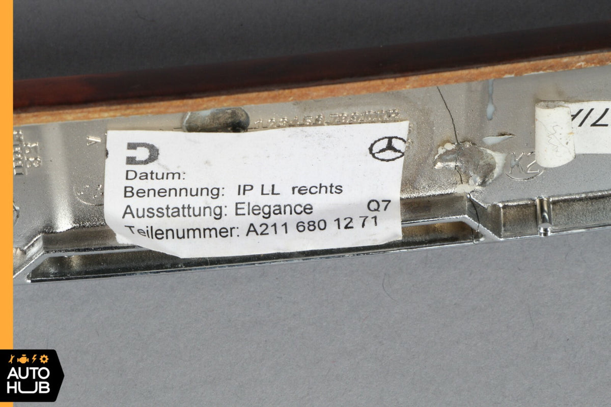 03-06 Mercedes W211 E320 E350 E500 E55 AMG Dashboard Panel Trim 2116801271 OEM - photo 12