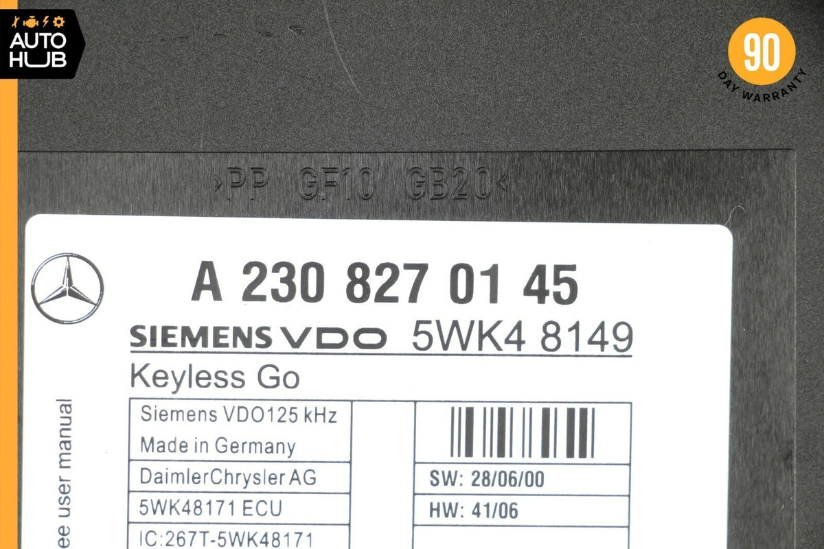 07-12 Mercedes R230 SL550 SL55 AMG Keyless Go Entry Control Module OEM - photo 7