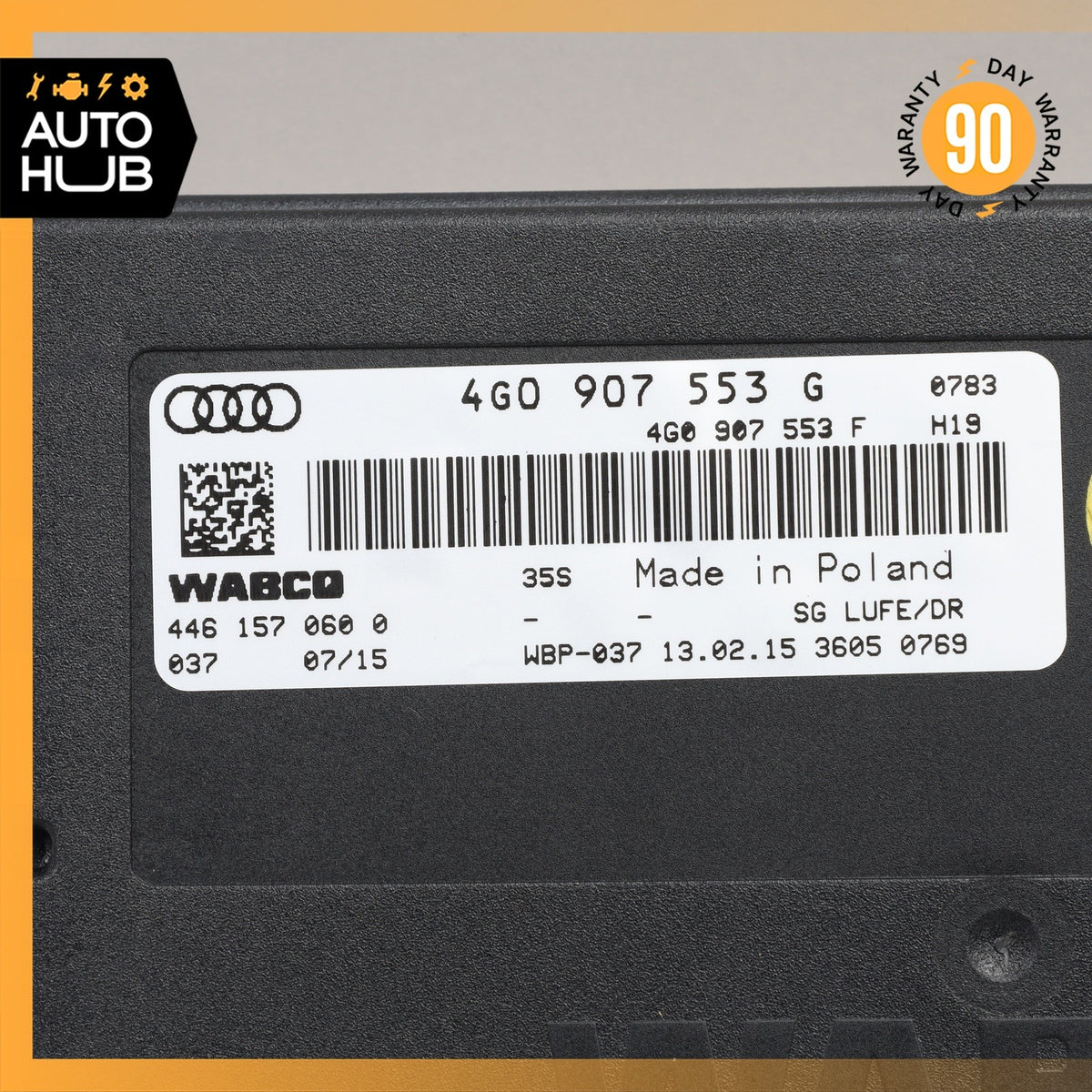 12-18 Audi C7 S6 A8 S7 Active Air Suspension Control Module 4G0907553G OEM - photo 6