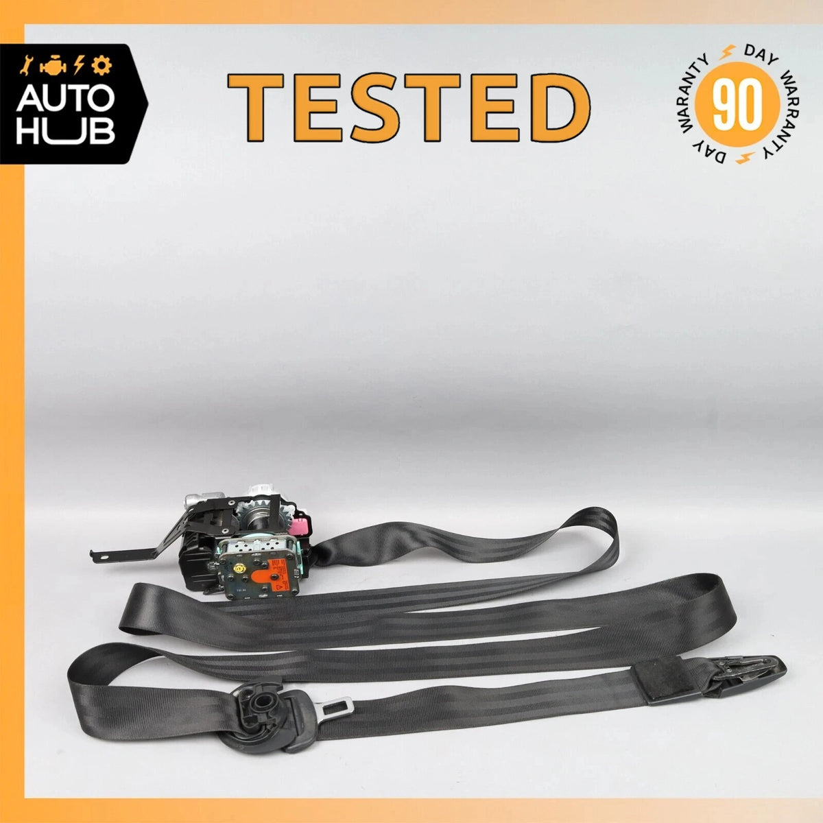 11-18 Porsche Cayenne 958 Hybrid S Front Left Driver Side Seat Belt Black OEM - photo 1