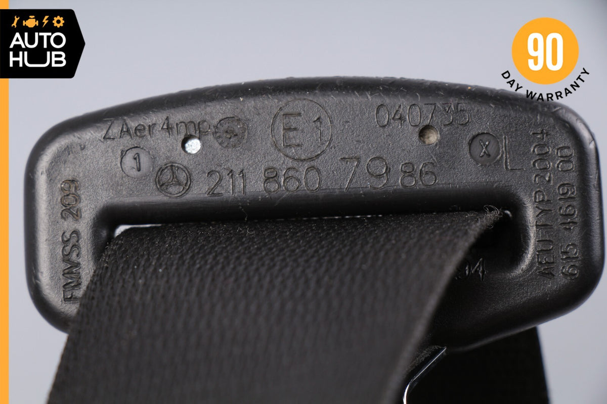 07-09 Mercedes W211 E550 E350 CLS550 Front Left Driver Side Seat Belt Black OEM - photo 11