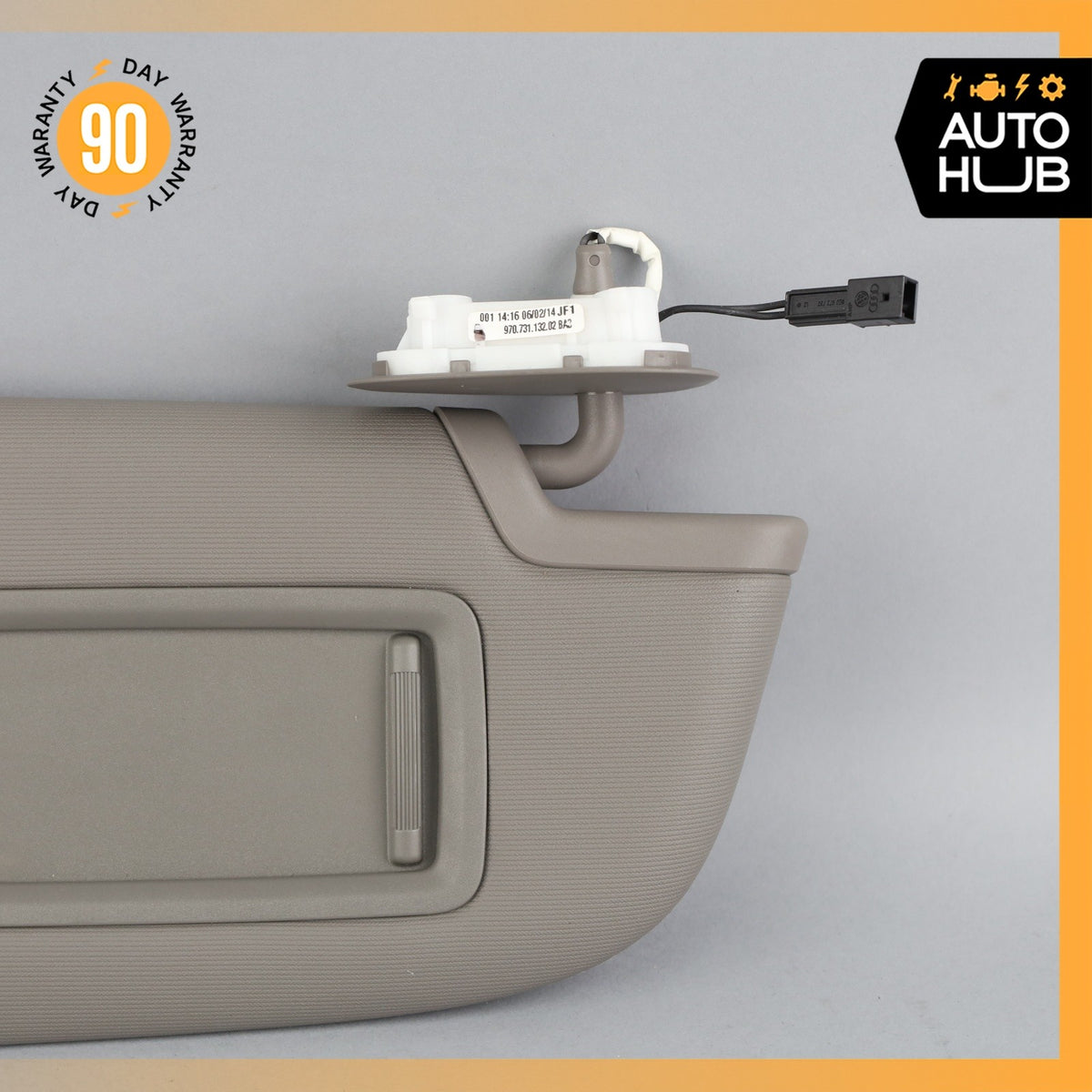 10-16 Porsche Panamera 970 Right Passenger Side Sun Visor Sunvisor Gray OEM - photo 9