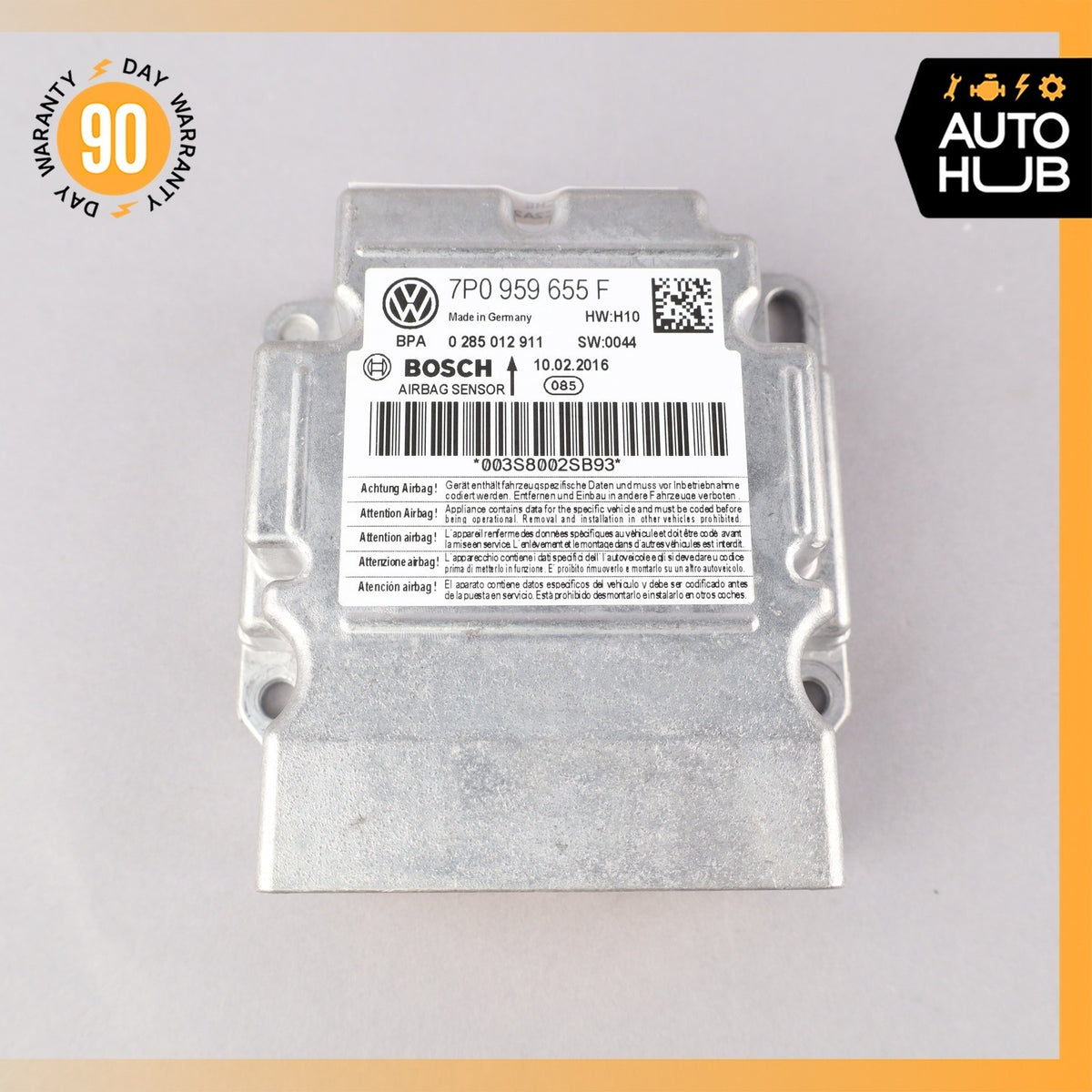 15-18 Porsche Cayenne 958 Airbag Air Bag Sensor SRS Control Module OEM 92k - photo 7