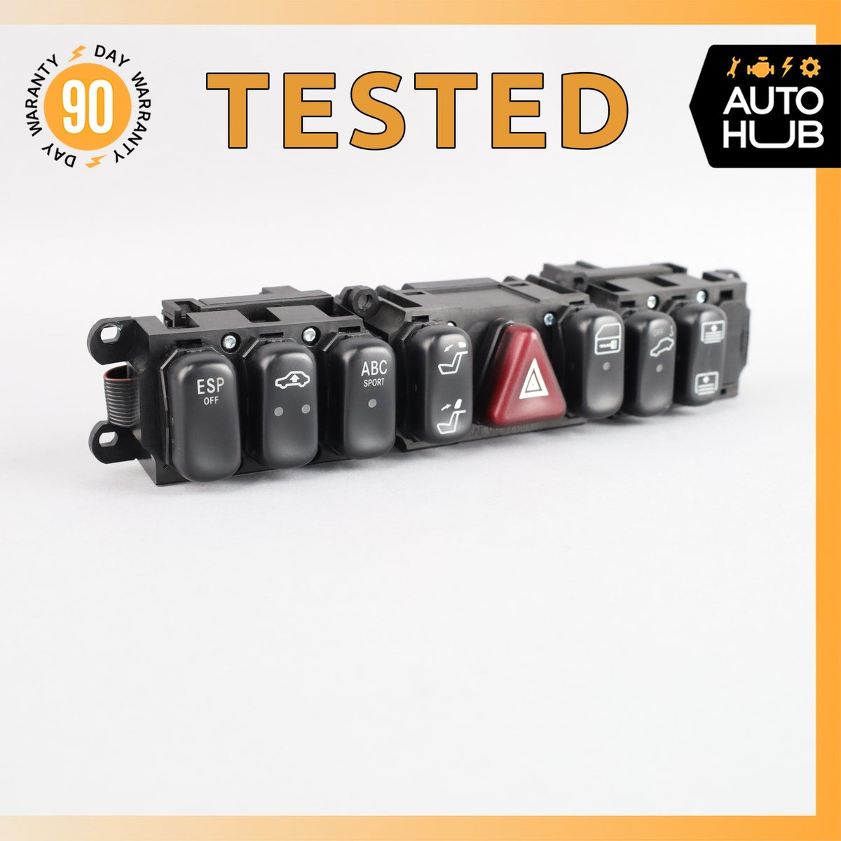 00-02 Mercedes W215 CL500 CL55 Center Dash Hazard ESP Lock Switch Control OEM - photo 1
