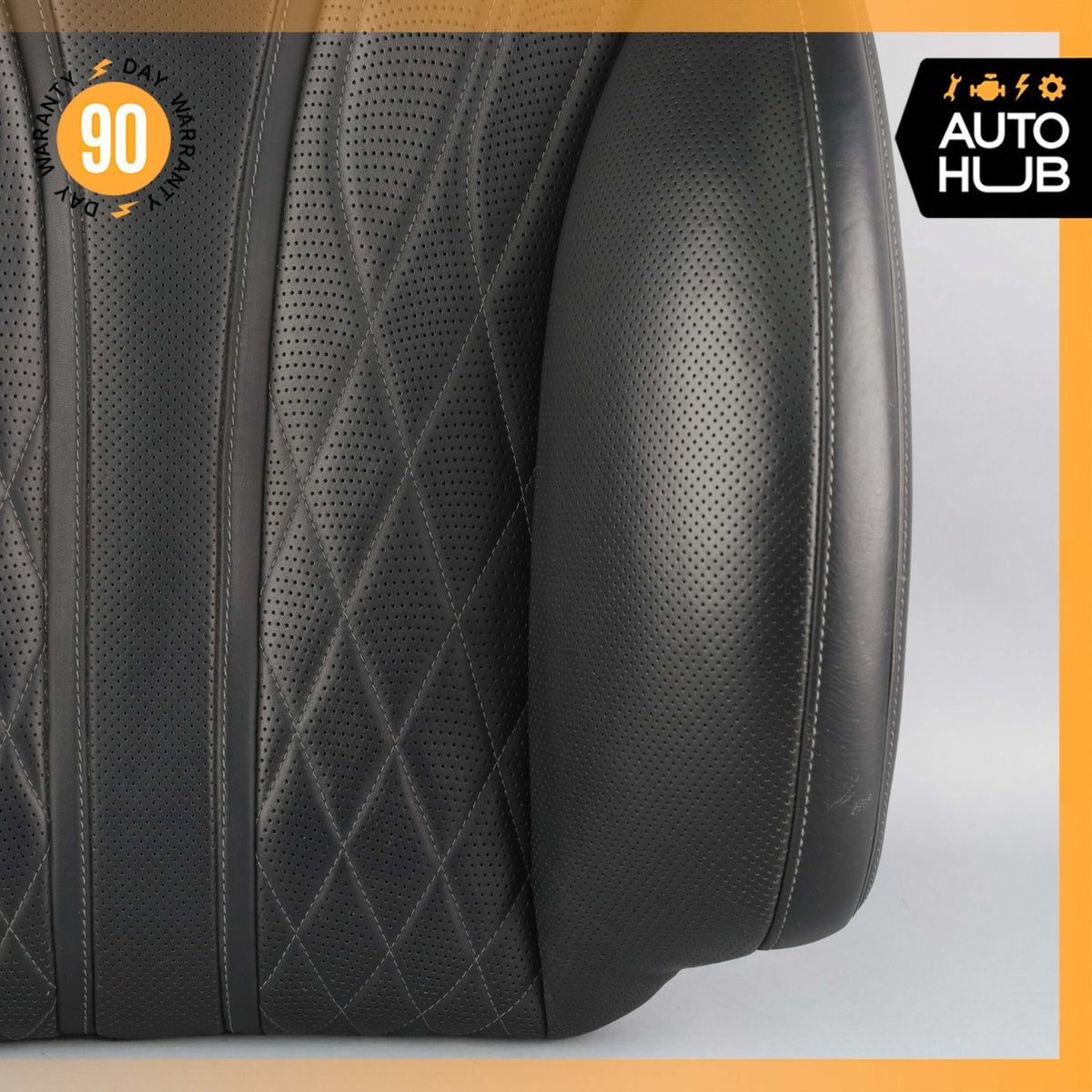 Mercedes W222 S63 AMG Front Left Seat Upper Back Cushion Exclusive Black OEM - photo 4