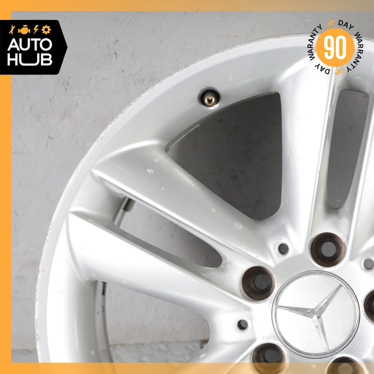 Mercedes W209 CLK350 SLK350 8.5 X 17 17" Rear Wheel Rim Silver 2094014302 OEM - photo 2