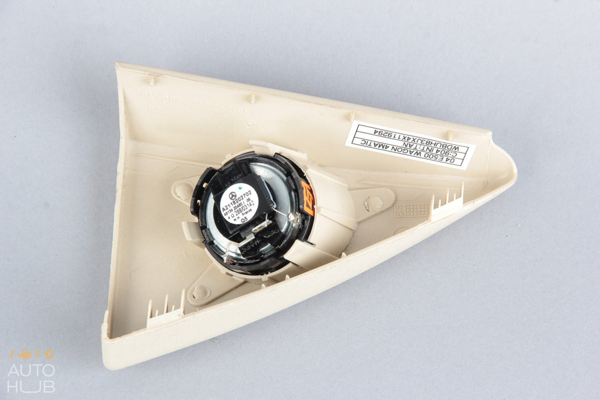 03-09 Mercedes W211 E500 E55 Front Right Tweeter Speaker Cover Tan 2117250294 - photo 9