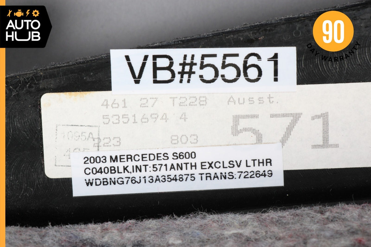 Mercedes W220 S600 S65 AMG Left Side C-Pillar Cover Trim Exclusive Leather OEM - photo 12