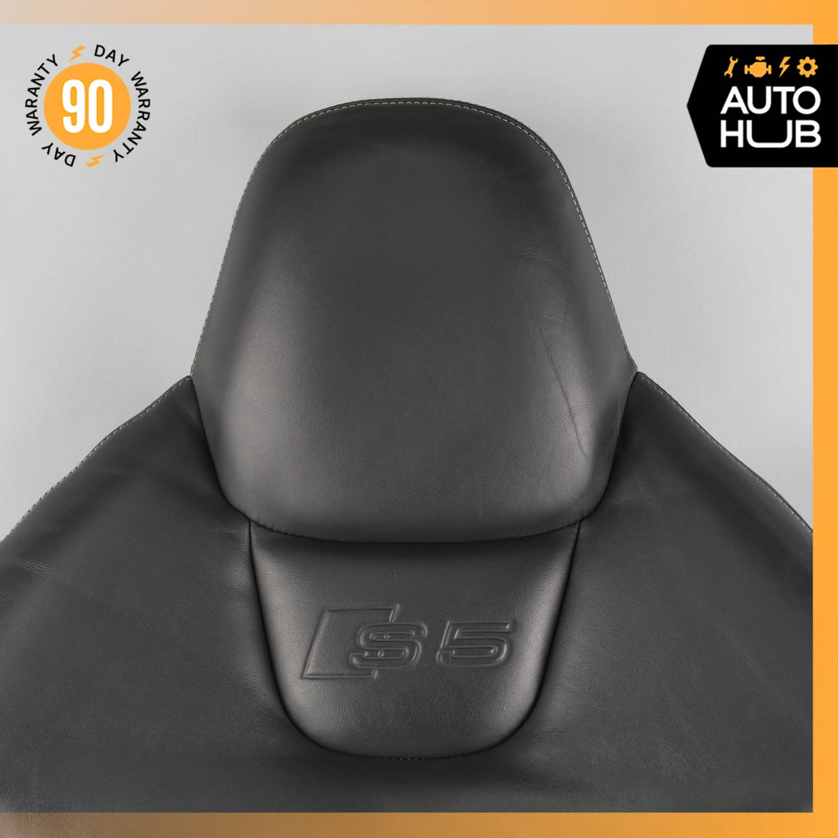 13-17 Audi S5 Convertible Front Left Top Upper Seat Cushion Nappa Black OEM - photo 2