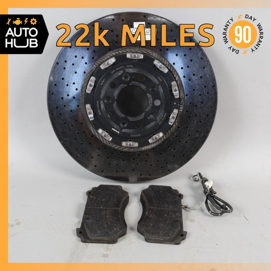 08-16 Aston Martin DB9 DBS Front Carbon Ceramic Brake Rotor ED231125AA OEM 22k - photo 1