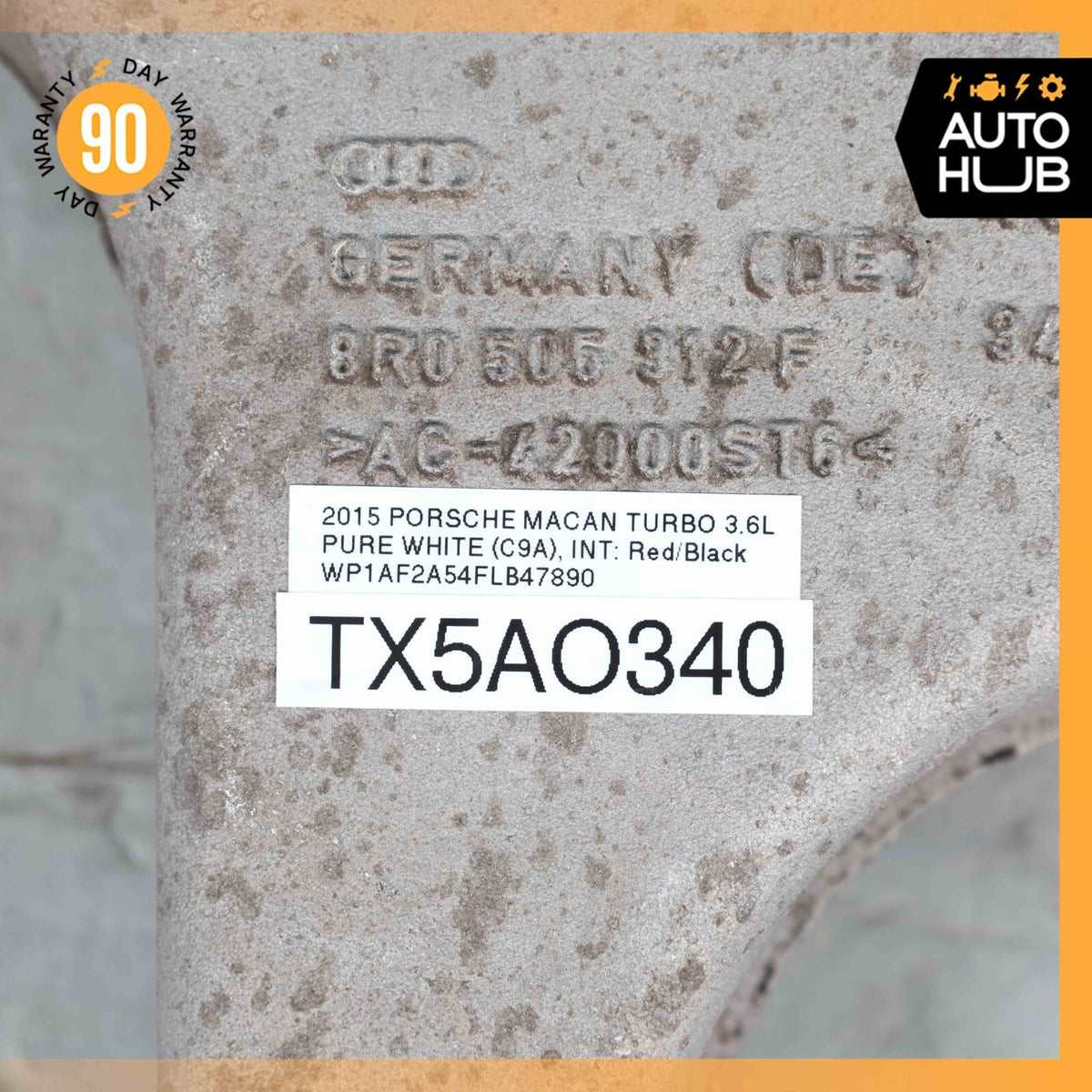 2015 Porsche Macan Turbo 95B Rear Right Passenger Side Lower Control Arm OEM 64k - photo 12
