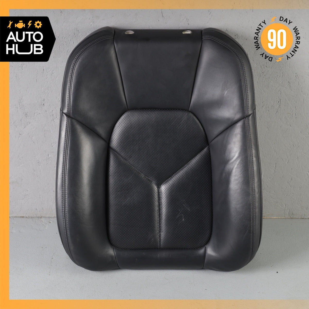 15-18 Porsche Macan 95B Front Left Side Seat Upper Cushion Leather Black OEM - photo 2