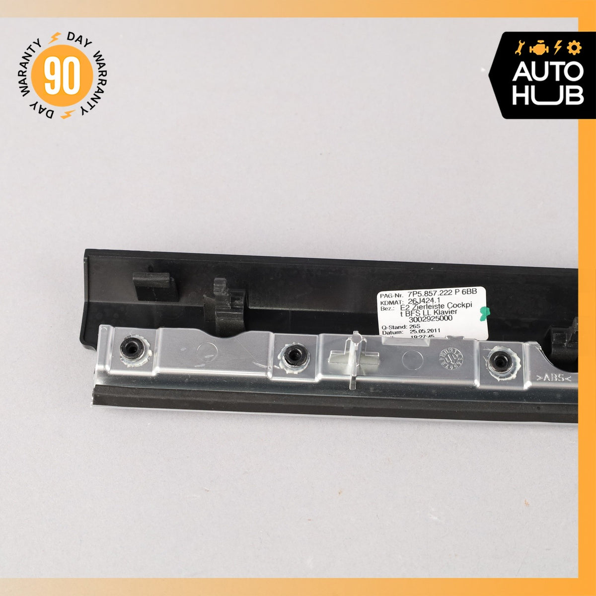 11-18 Porsche Cayenne 958 Right Dashboard Panel Trim Piano Black 7P5857222P OEM - photo 9