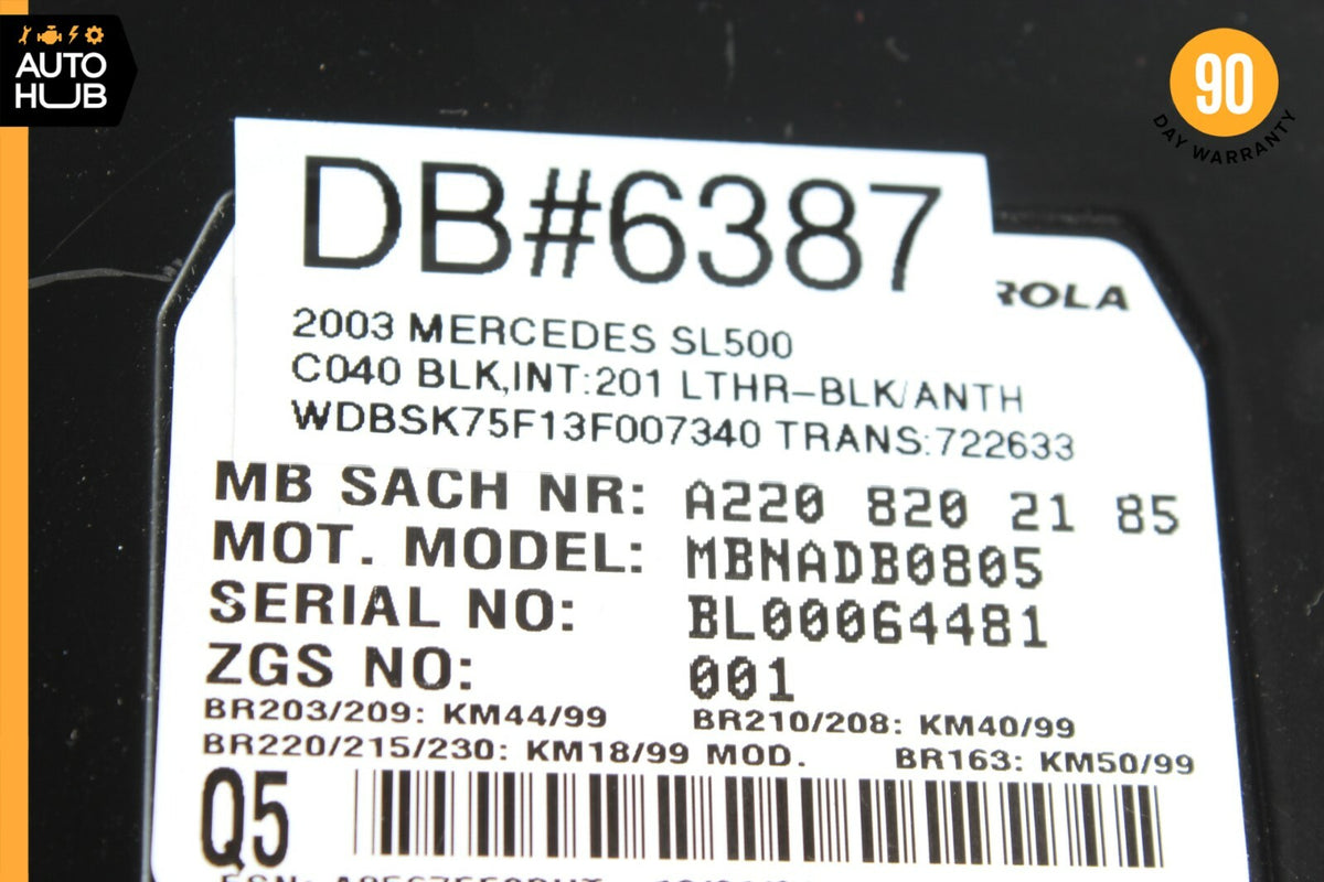 00-06 Mercedes R230 SL500 CL500 Voice Command Control Module 2208202185 OEM - photo 9