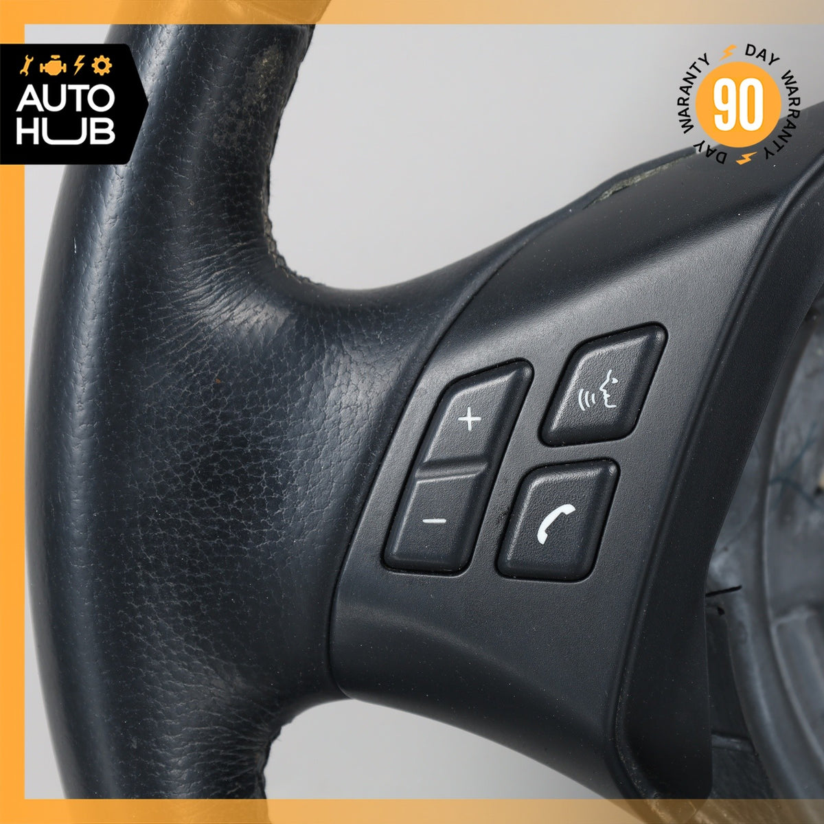 BMW E90 328i Steering Wheel Black w/ Switch 32306764547 OEM 67k - photo 3