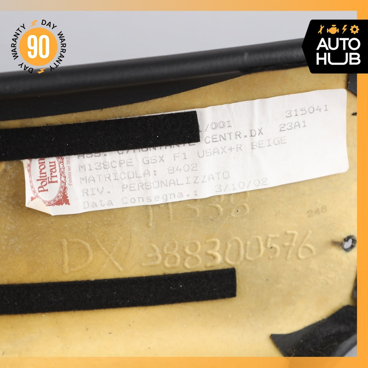 02-07 Maserati M138 4200 Coupe Right Passenger B-Pillar Trim Panel Black OEM 27k - photo 13