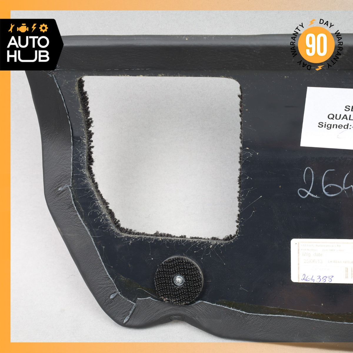 12-16 Aston Martin DB9 Virage Rear Left Side Floor Carpet Panel Black OEM 22k - photo 9