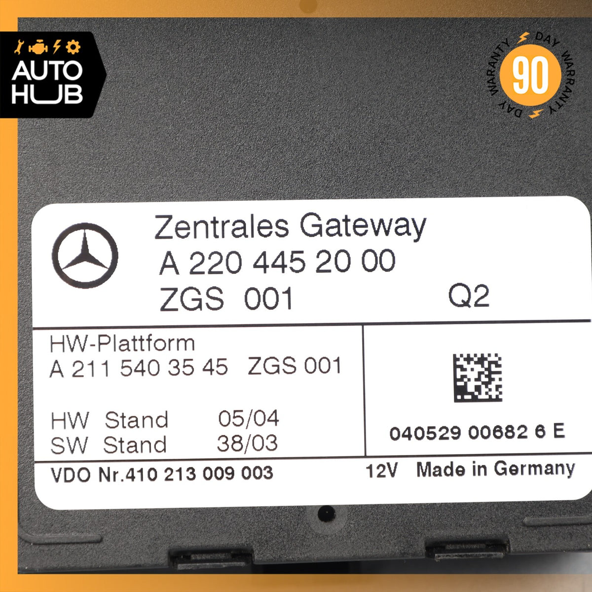 03-11 Mercedes R230 SL500 E320 Central Gateway Control Module 2204452000 OEM - photo 6