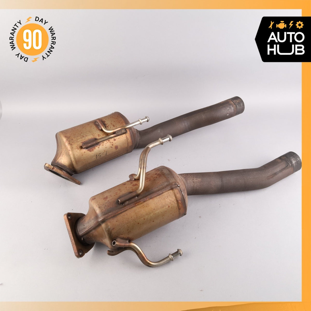 Porsche Cayenne 955 Turbo Rear Engine Exhaust Downpipe Left & Right Side Set OEM - photo 9
