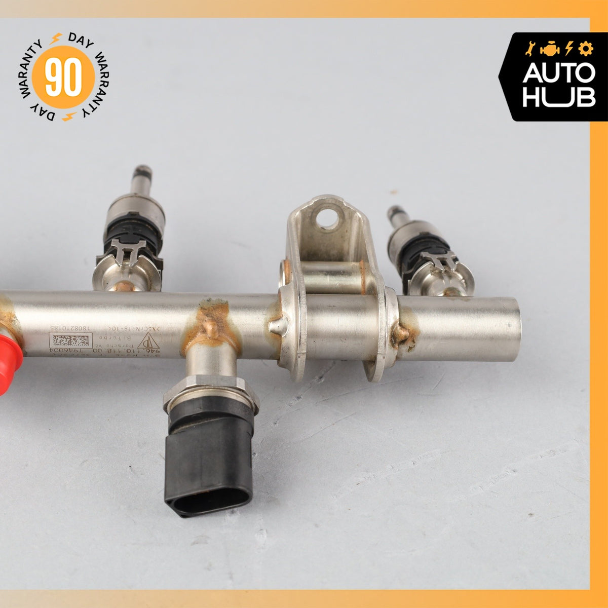 14-18 Porsche Macan Cayenne Fuel Injection Rail Line w/ Injectors Left OEM - photo 8