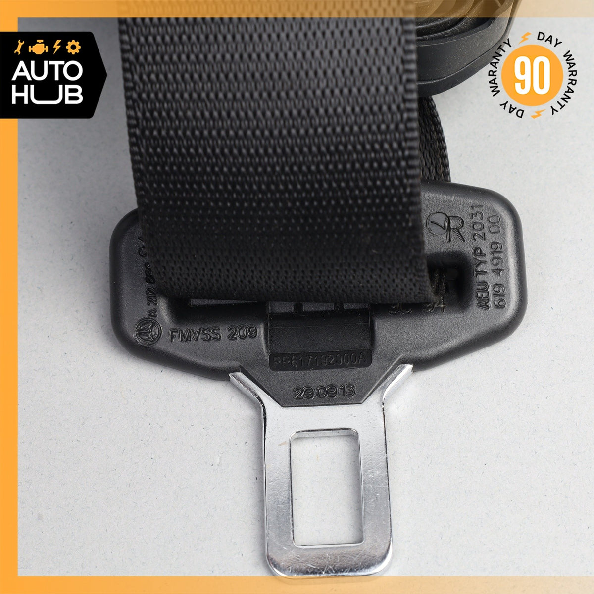 10-13 Mercedes W212 E250 E400 Seat Belt Front Right Passenger Side Black OEM - photo 6