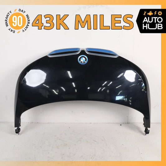 14-21 BMW i3 I01 Hood Cover Panel Assembly Jet Black 51237375891 OEM 43k - photo 1