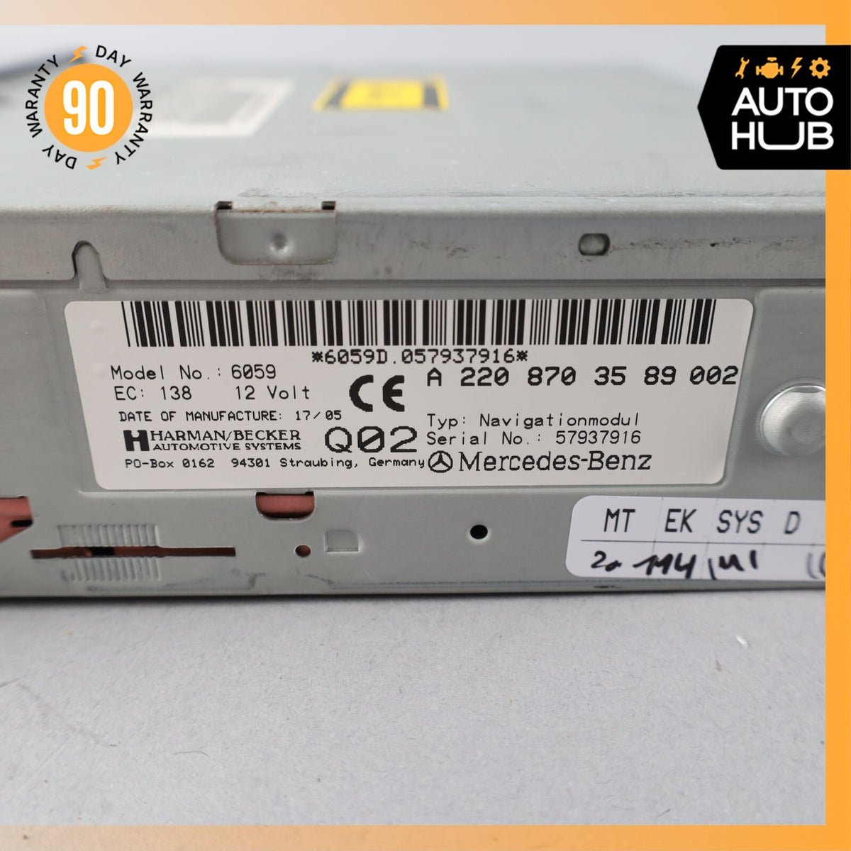 Mercedes R230 SL500 S430 S500 E350 Car Navigation DVD CD Player GPS Harman OEM - photo 8