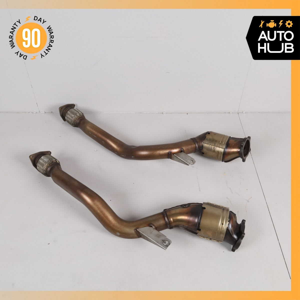 03-13 Bentley Continental GTC GT Exhaust Downpipe Left & Right Side Set OEM 43k - photo 2