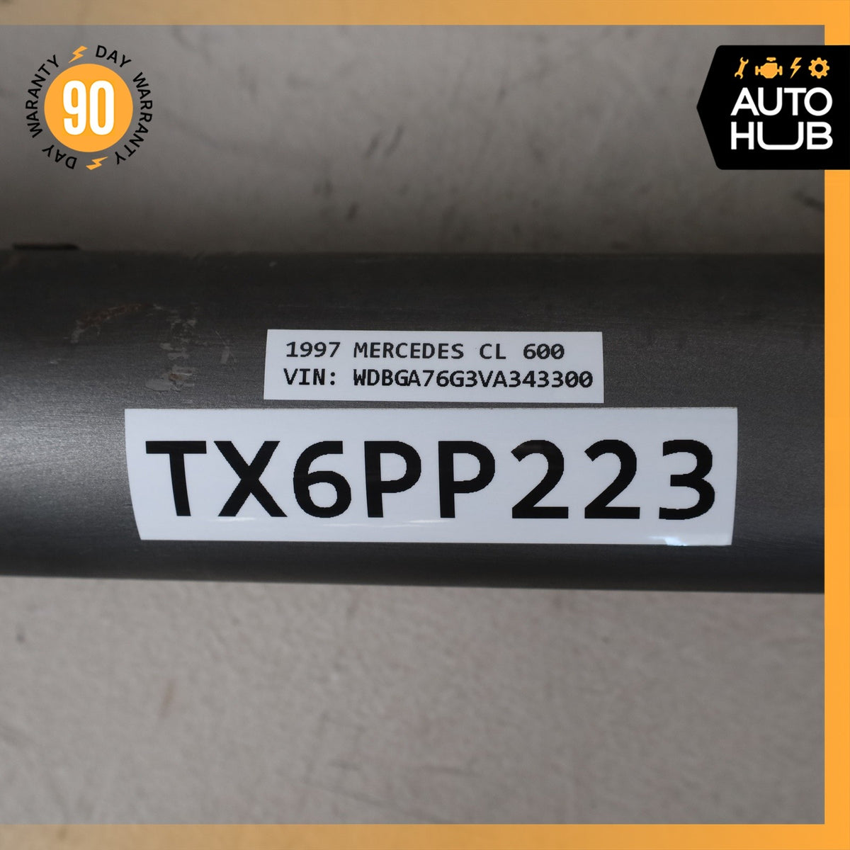96-99 Mercedes W140 CL600 S600  Coupe Rear Axle Driveshaft Propeller OEM 63k - photo 10