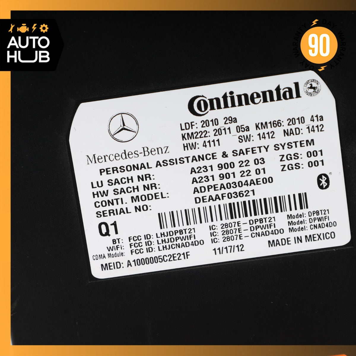 Mercedes W207 E350 GL450 SL550 SLK250 Tele Aid Control Module 2319002203 OEM 79k - photo 8