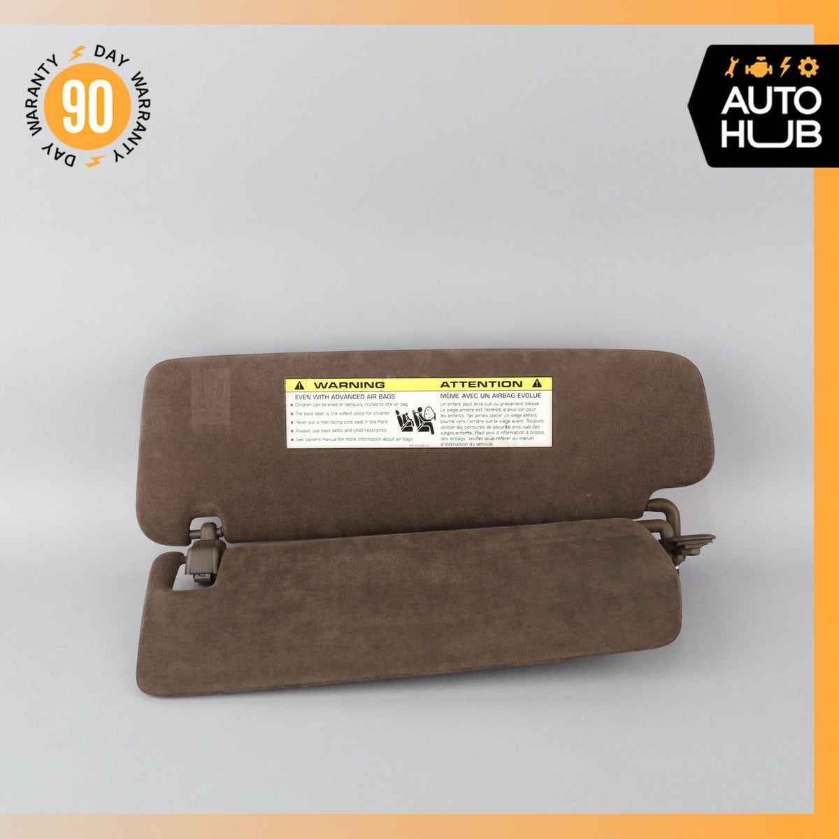 15-18 Porsche Cayenne 958 Sun Visor Sunvisor Right Side Suede Brown OEM - photo 5