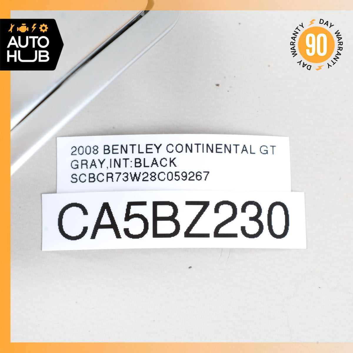 03-17 Bentley Continental GT Coupe Interior Coat Hook 3W0857633F OEM - photo 10