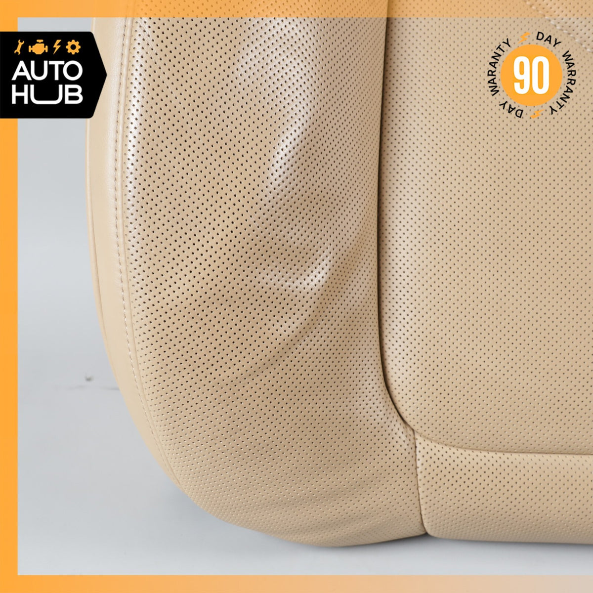 15-18 Porsche Macan S 95B Front Left Side Seat Upper Cushion Leather Beige OEM - photo 7