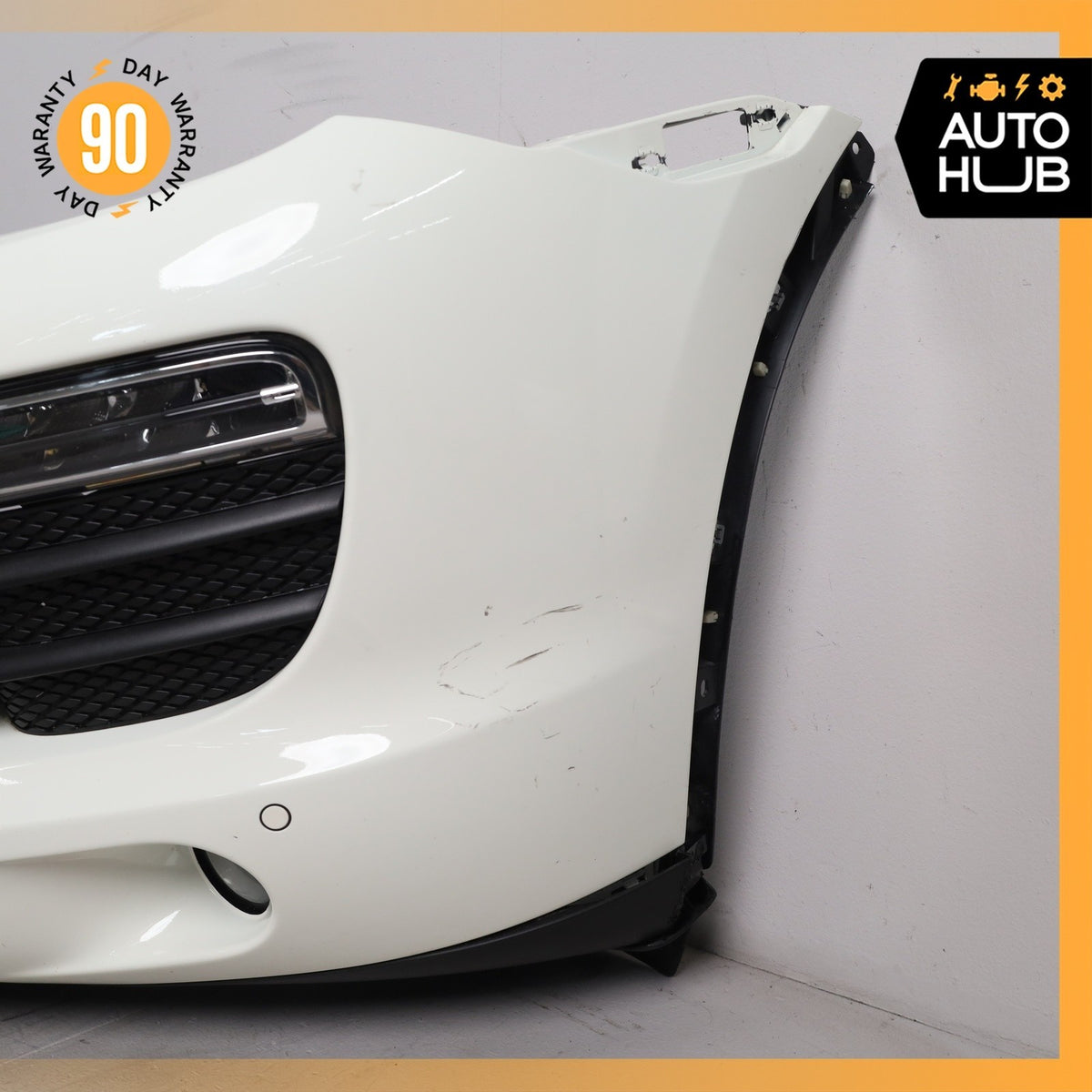 11-14 Porsche Cayenne 958 Front Bumper Cover Assembly White OEM - photo 7