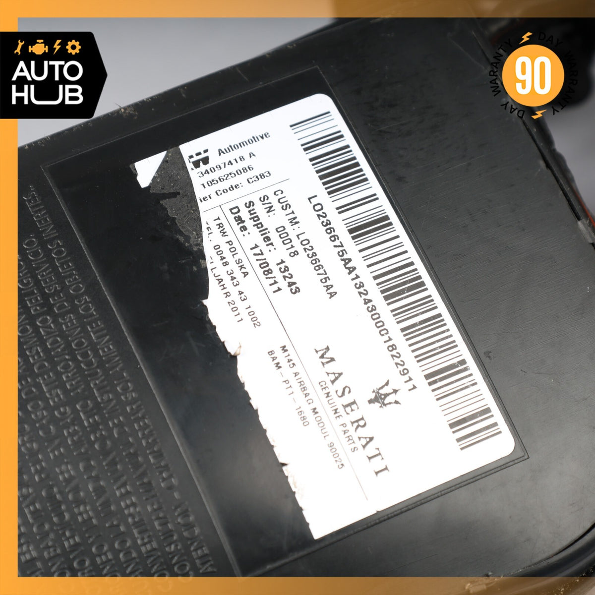 13-19 Maserati GranTurismo GranCabrio M145 Front Left Side Seat Airbag SRS OEM - photo 13