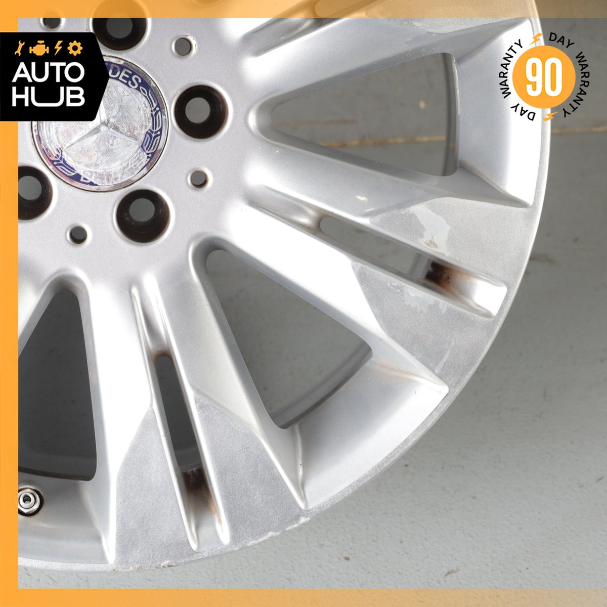 Mercedes W221 S400 S550 CL550 8.5 x 18 18" Wheel Rim Silver 2214017402 OEM - photo 5