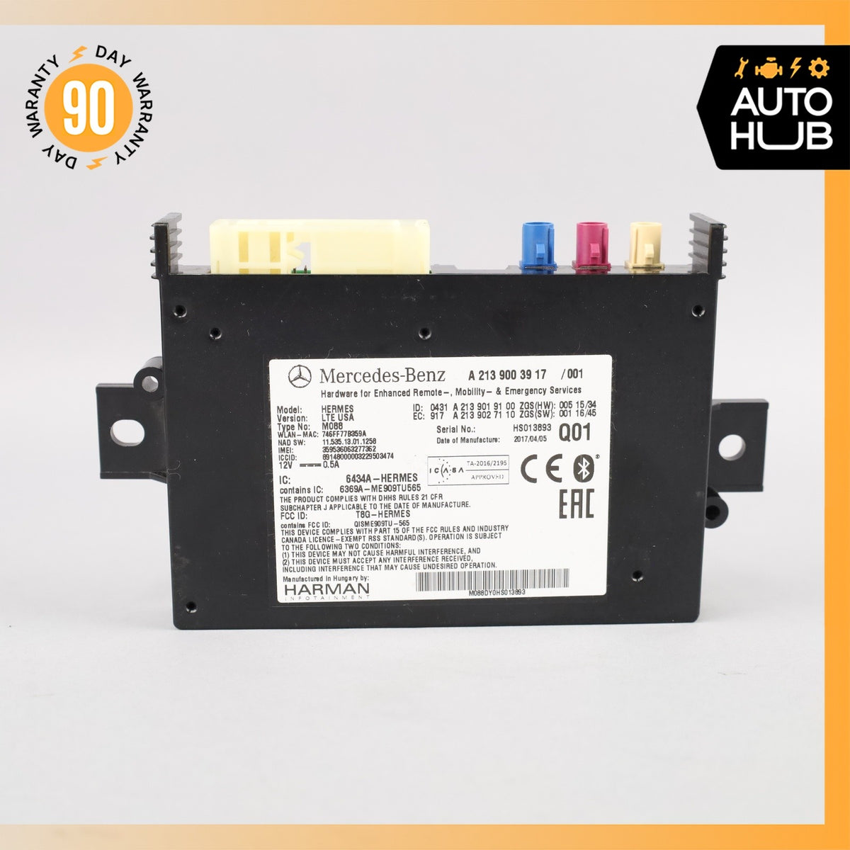 Mercedes W213 E300 Bluetooth Telematic Control Module 2139002510 OEM - photo 8