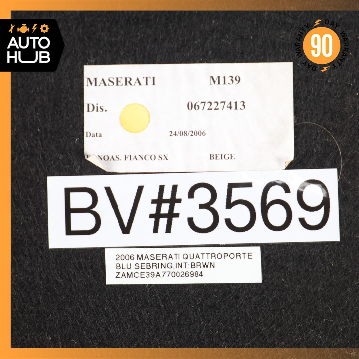 03-13 Maserati Quattroporto S GT S M139 Left Trunk Compartment Lining OEM 79k - photo 13
