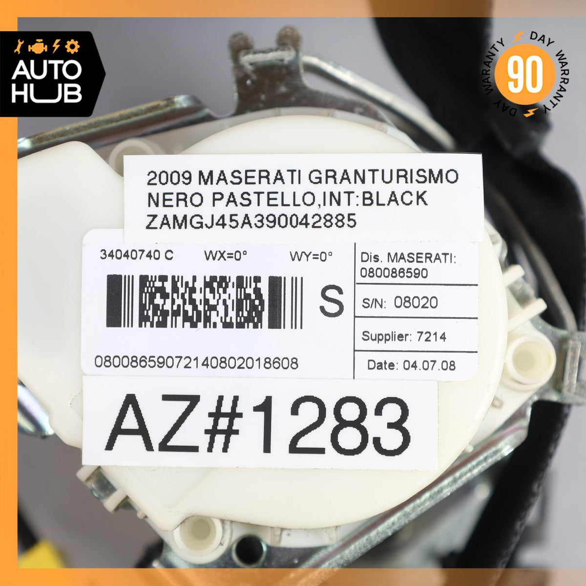 08-19 Maserati GranTurismo M145 Front Left Driver Side Seat Belt Black OEM - photo 12