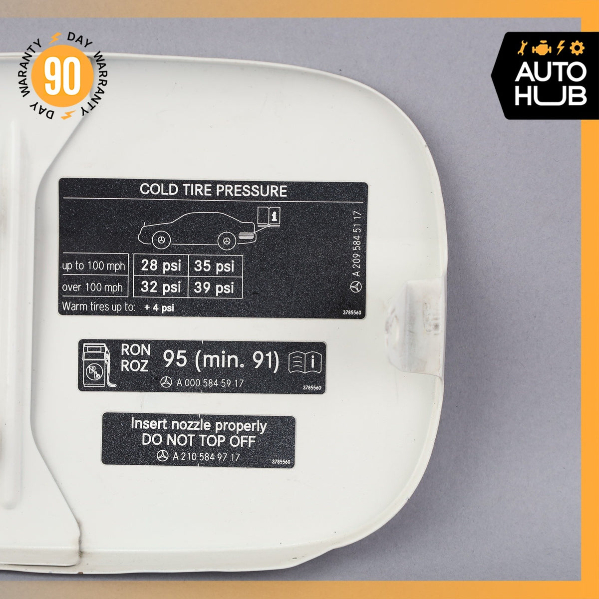 03-09 Mercedes W209 CLK350 CLK320 Convertible Fuel Gas Tank Filler Door Lid OEM - photo 6