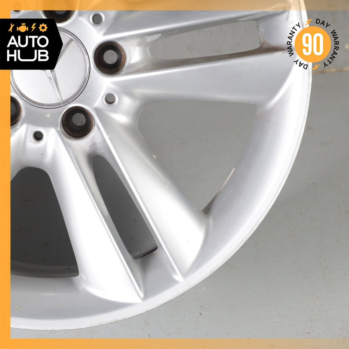 Mercedes W209 CLK350 SLK350 8.5 X 17 17" Rear Wheel Rim Silver 2094014302 OEM - photo 5