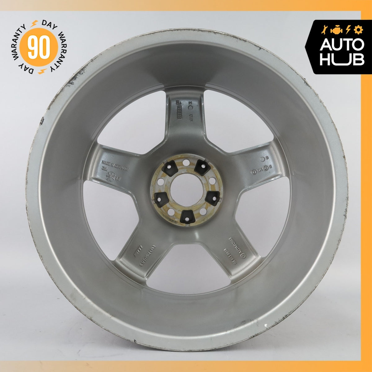 Mercedes W221 S550 CL63 AMG 8.5 x 19 19" Front Wheel Rim Polished Silver OEM - photo 9