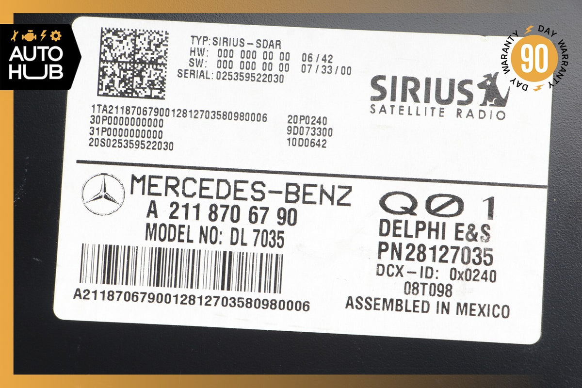 03-09 Mercedes W164 ML550 GL320 CLS500 CL550 Sirius Satellite Radio Receiver OEM - photo 7