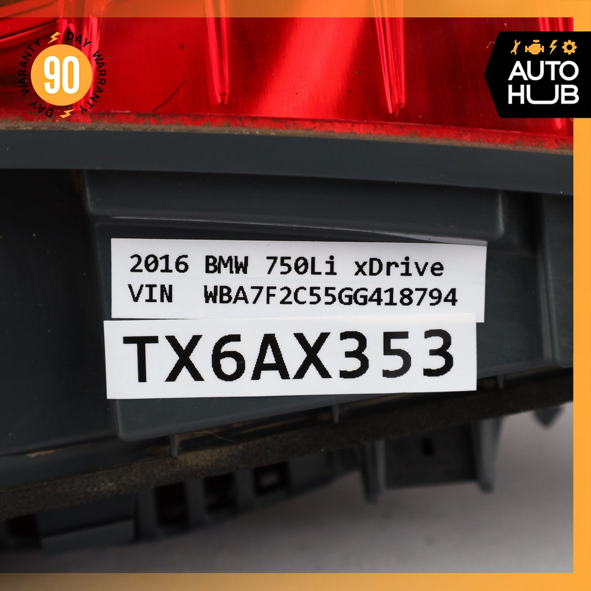 BMW G12 750Li Rear Right Side Inner Taillight Tail Light Lamp 7342970 OEM - photo 18
