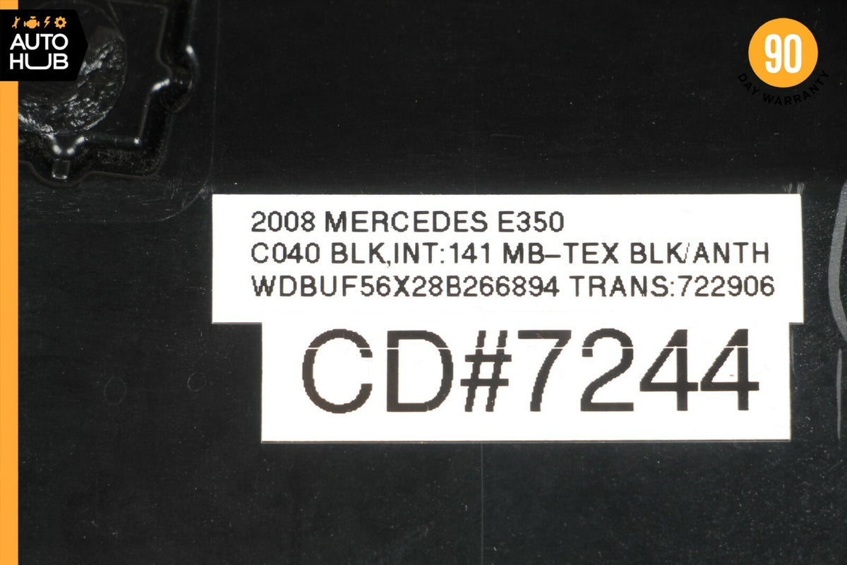 07-09 Mercedes W211 E350 E550 Dashboard Glove Box Storage Compartment Black OEM - photo 12