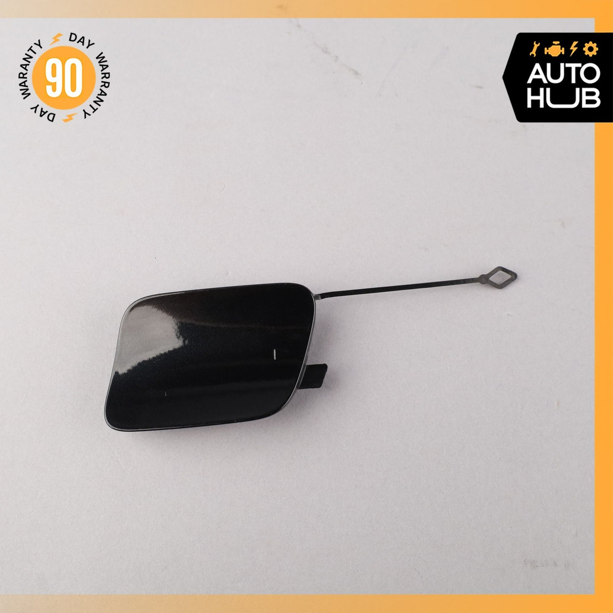 BMW F15 X5 Rear Right Bumper Tow Hook Cover Panel Trim Black OEM - photo 1