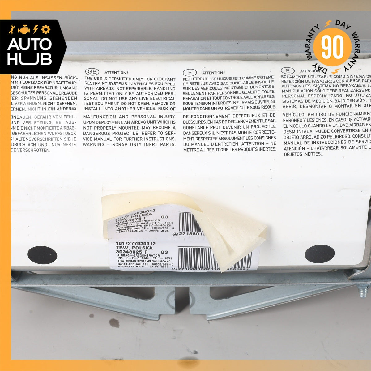 07-14 Mercedes W216 CL550 S600 Dashboard Right Passenger Side Airbag Air Bag OEM - photo 3