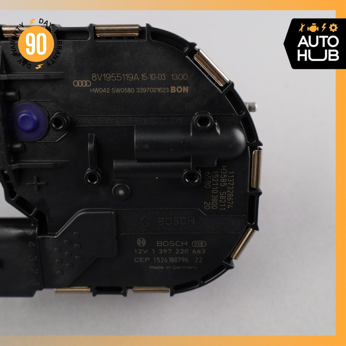 16-18 Audi 8V A3 E-Tron Windshield Washer Wiper Motor OEM - photo 10