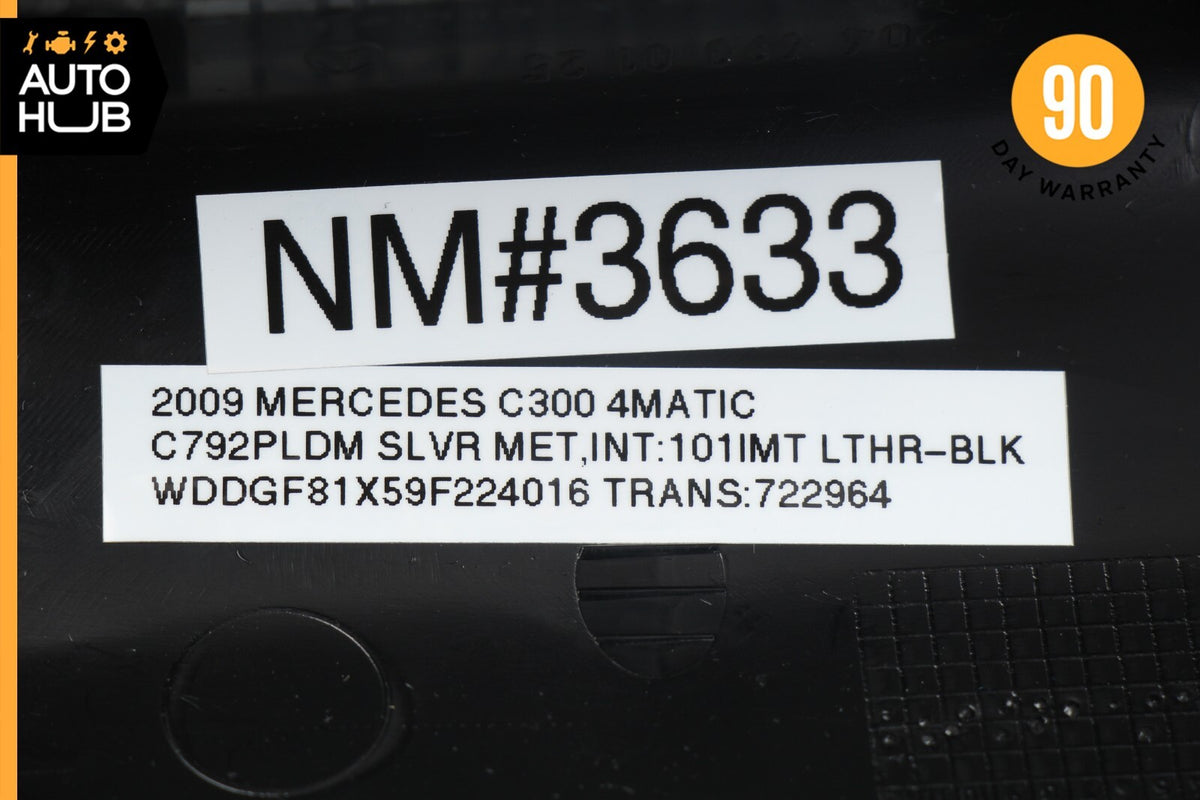 08-14 Mercedes W204 C300 C250 Front Left Interior Trim Panel A Pillar Black OEM - photo 12