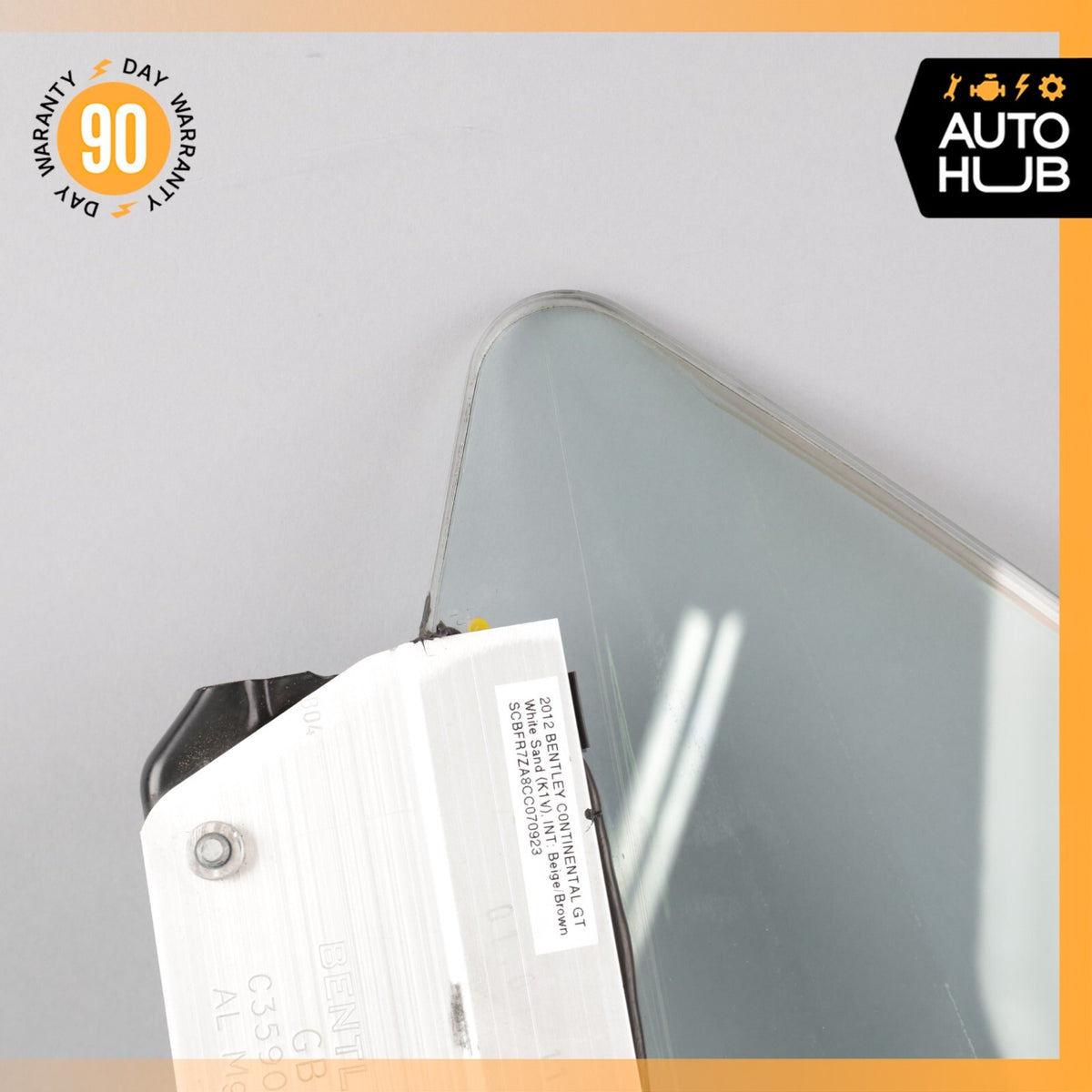 03-17 Bentley Continental GT Front Left Side Door Vent Window Glass OEM 56k - photo 5